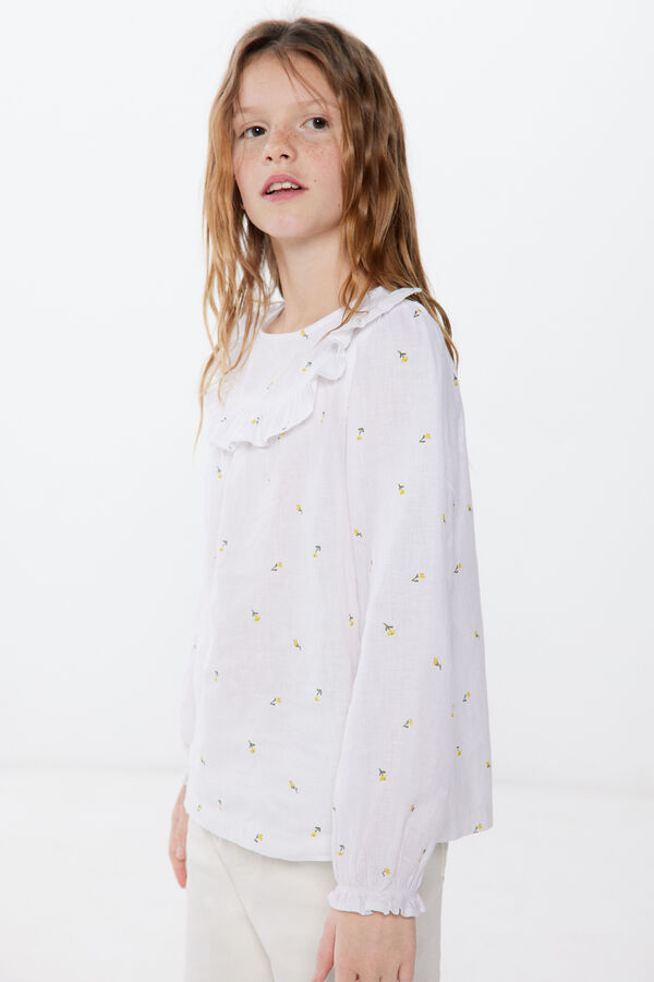 Springfield Kids Blusa de flores para menina branco