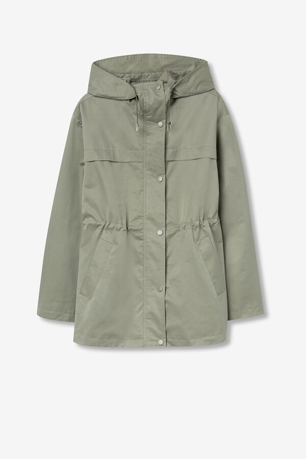 Tiffosi Trench con Capucha verde