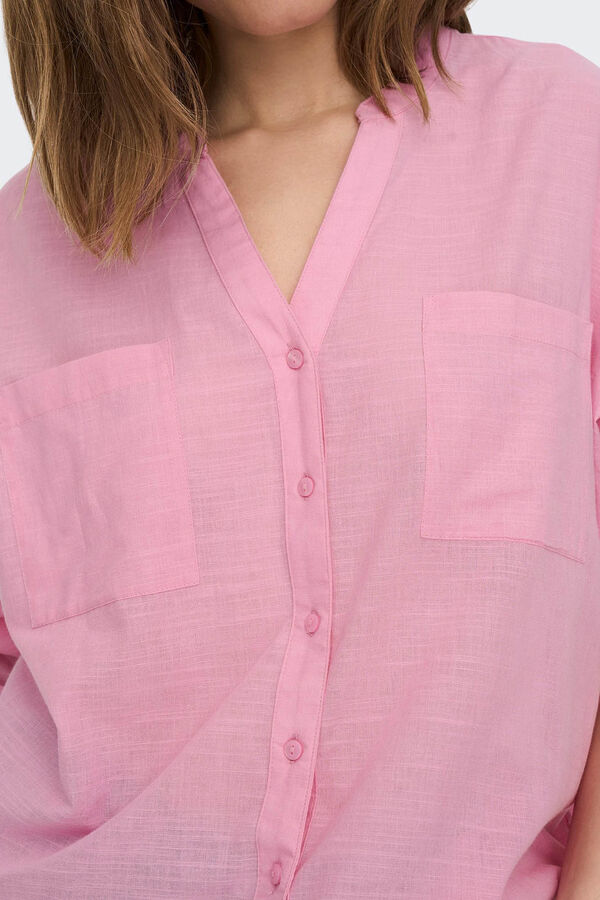 Only Camisa flu&iacute;da rosa
