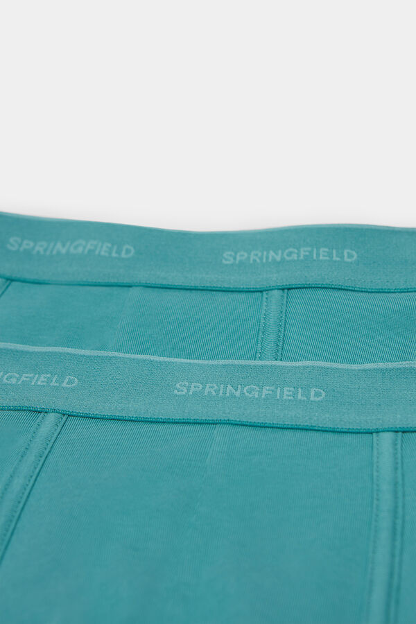 Springfield Pack 2 boxers b&aacute;sicos algod&atilde;o verde