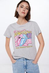 Springfield T-shirt "Rolling Stones" cinzento