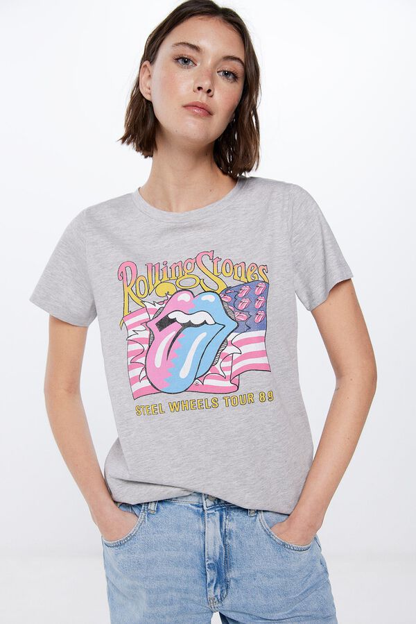 Springfield T-shirt "Rolling Stones" cinzento