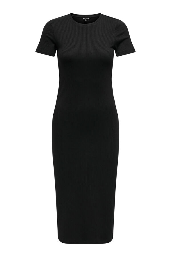 Only Vestido midi slim preto