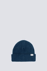 Springfield Gorro beanie en rib bicolor azul