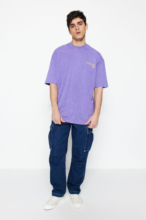 Trendyol T-shirt oversize de manga curta rosa