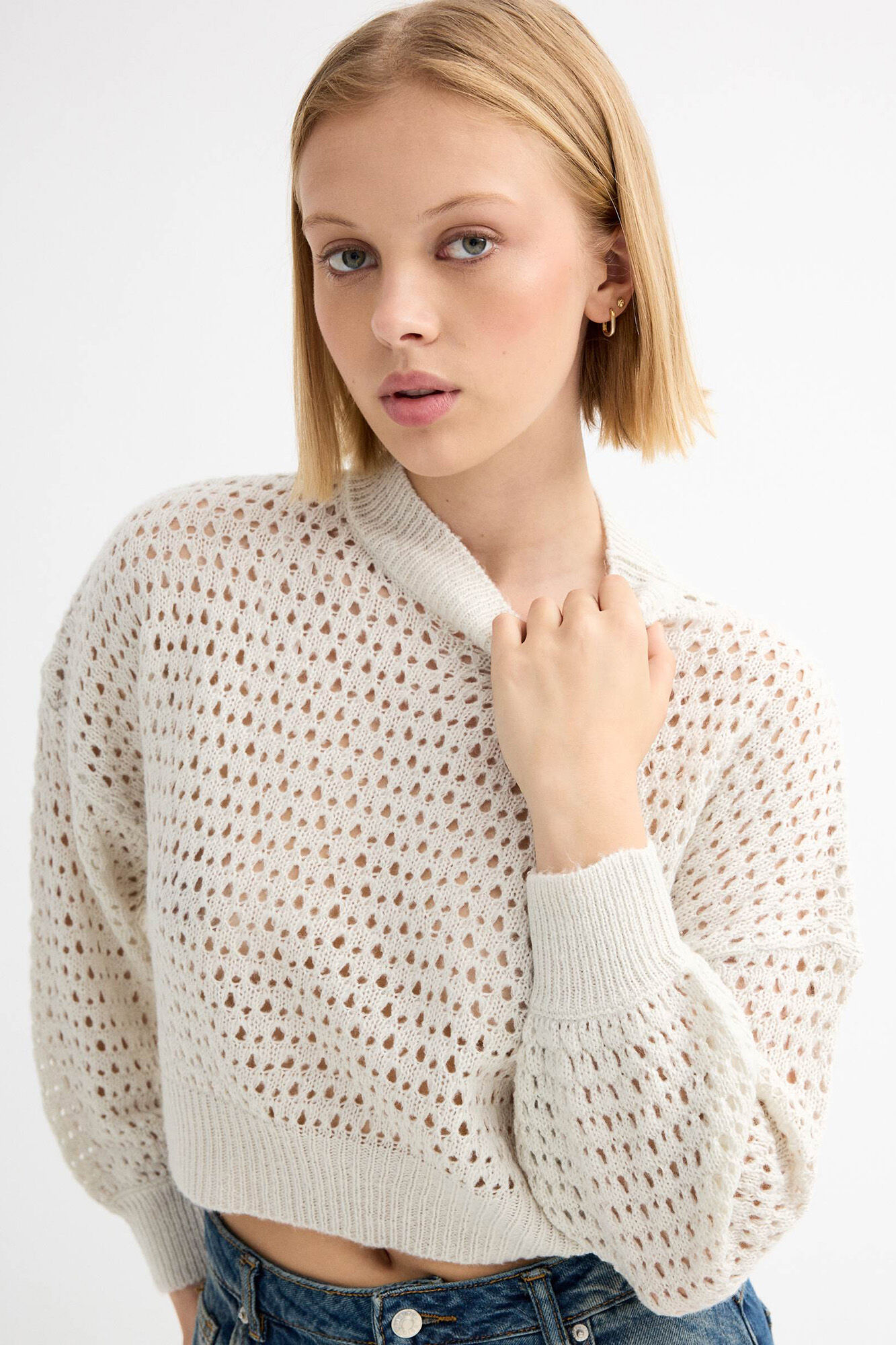 Inside Jersey Calado Cropped Manga