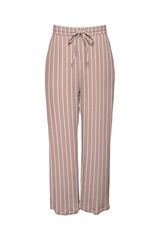 Springfield Pantalón ancho mezcla de lino rosa