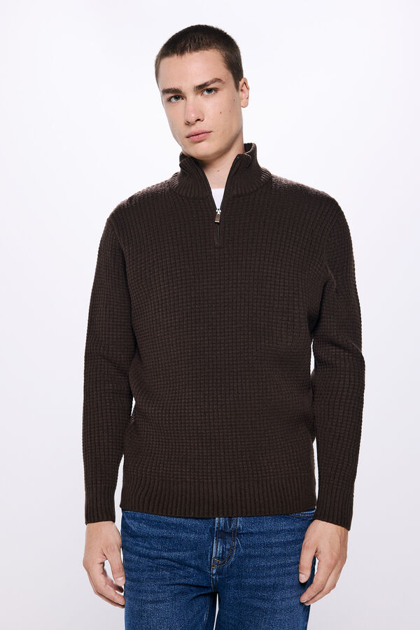 Springfield Jersey cuello camionero estructura estampado