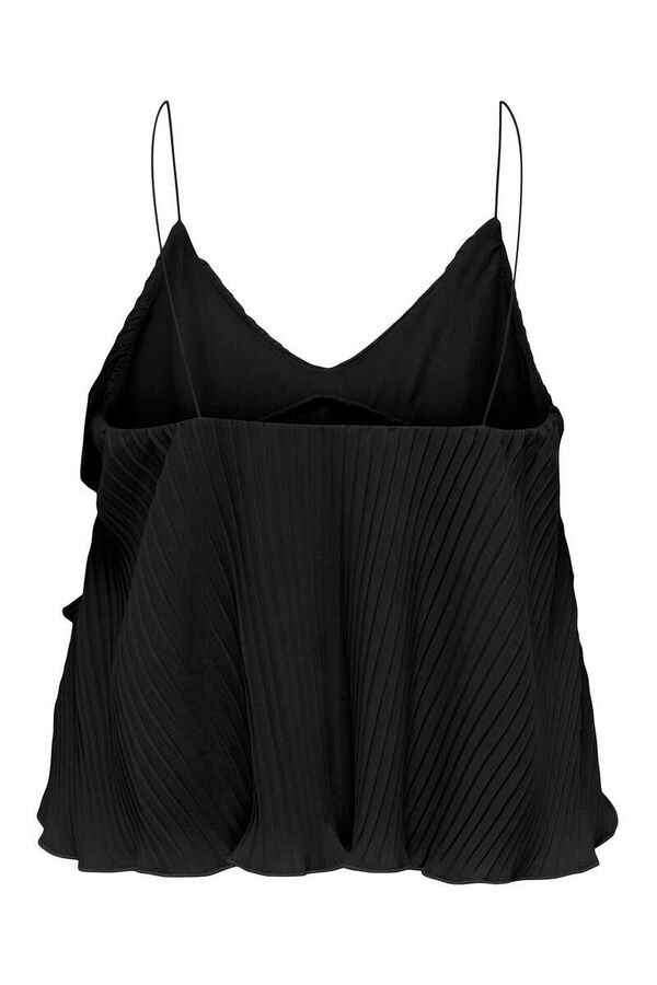 Only Top de tirantes con volantes negro