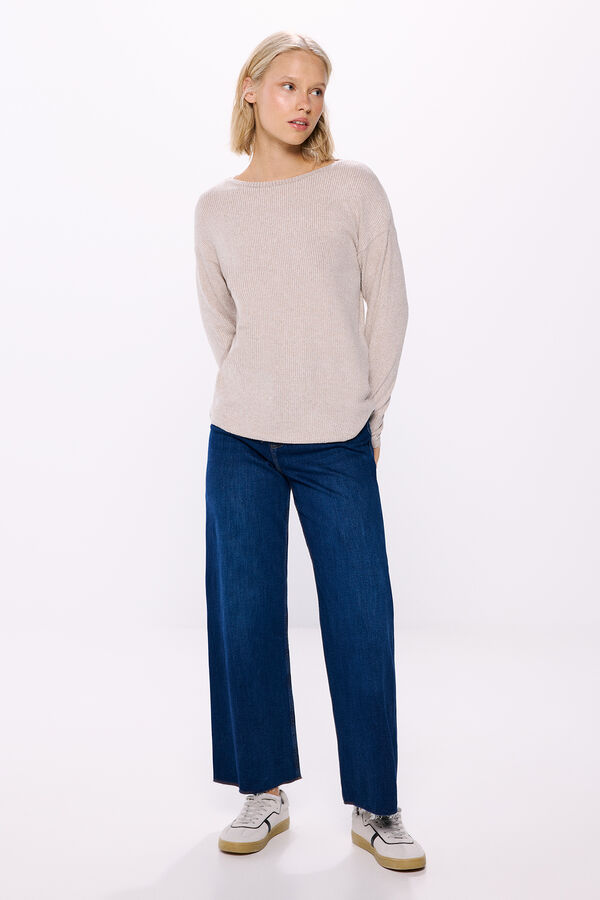 Springfield Camiseta com gola Perkins cru