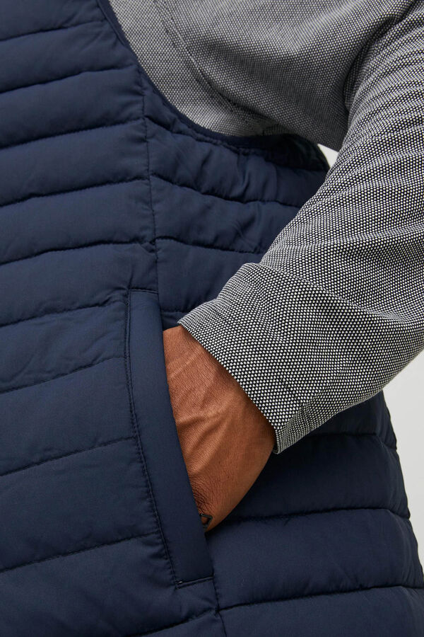 Jack & Jones PLUS Colete acolchoado poliéster reciclado PLUS azul