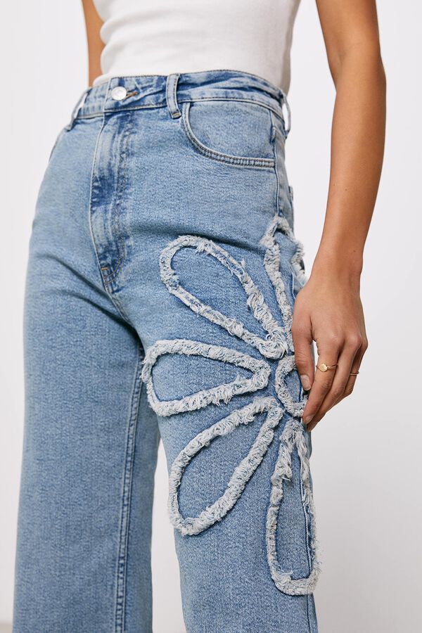 Springfield Jeans Fleur azul medio