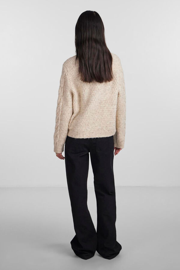 Pieces Camisola de malha cinzento