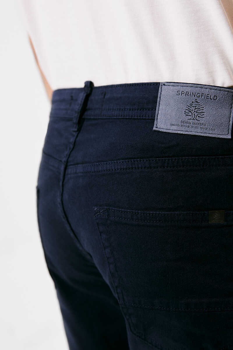 Springfield Jeans slim 5 bolsillos color azul oscuro