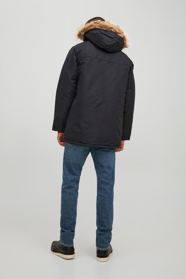 Jack & Jones Parka pelo capuz preto