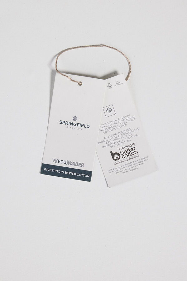 Springfield Polo piqu&eacute; bloco cor regular fit cinzento