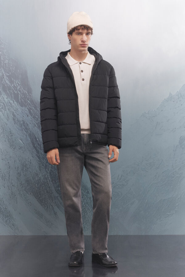 Springfield Casaco t&eacute;rmica acolchoada preto