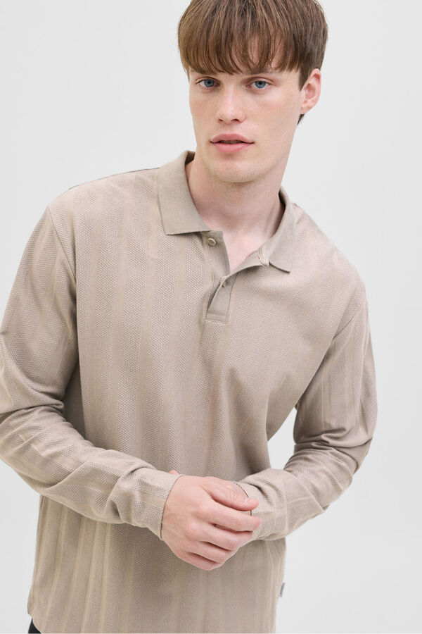 JJ REBEL Polo de manga larga gris