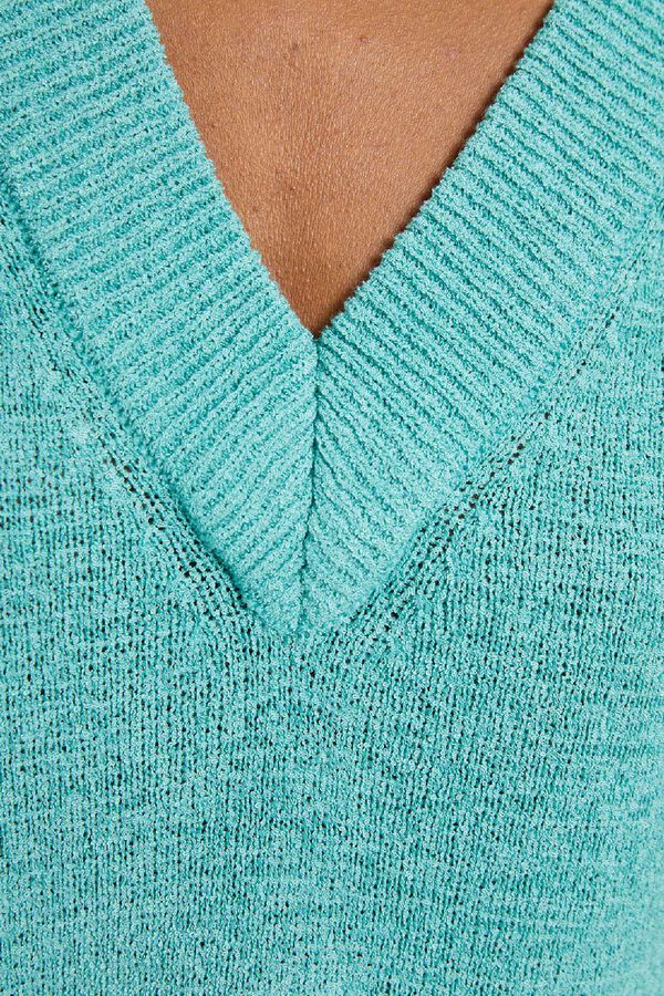 System Action Jersey de escote pico azul