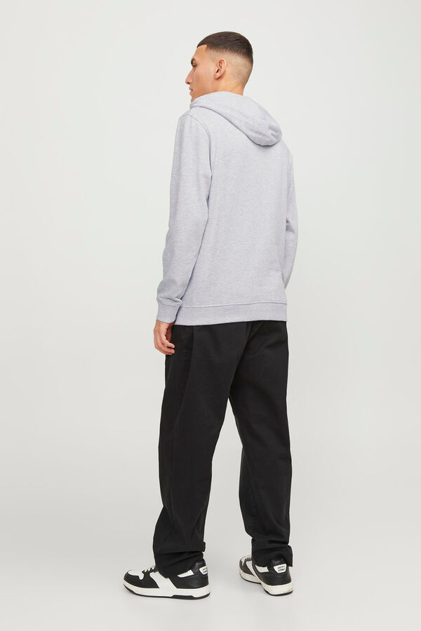 Jack & Jones Sweatshirt com capuz padr&atilde;o branco