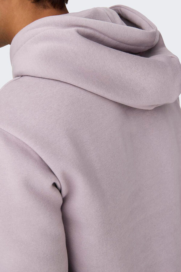 Only & Sons Sweatshirt com capuz de l&atilde; rosa