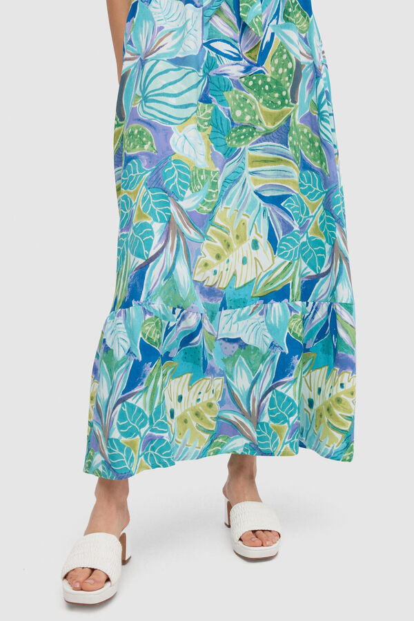 Inside Vestido Maxi Cuello Halter Est azul