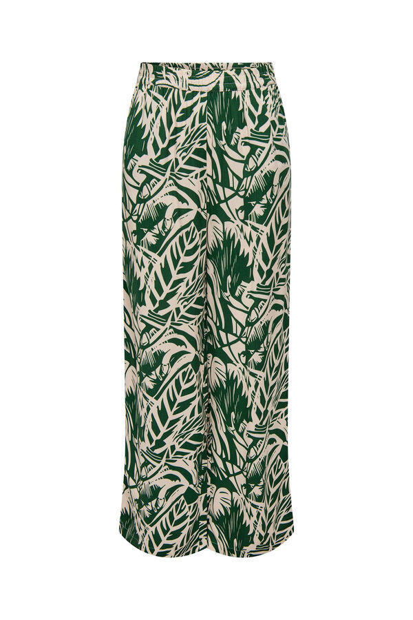 JDY Cal&ccedil;as estampadas fluidas verde