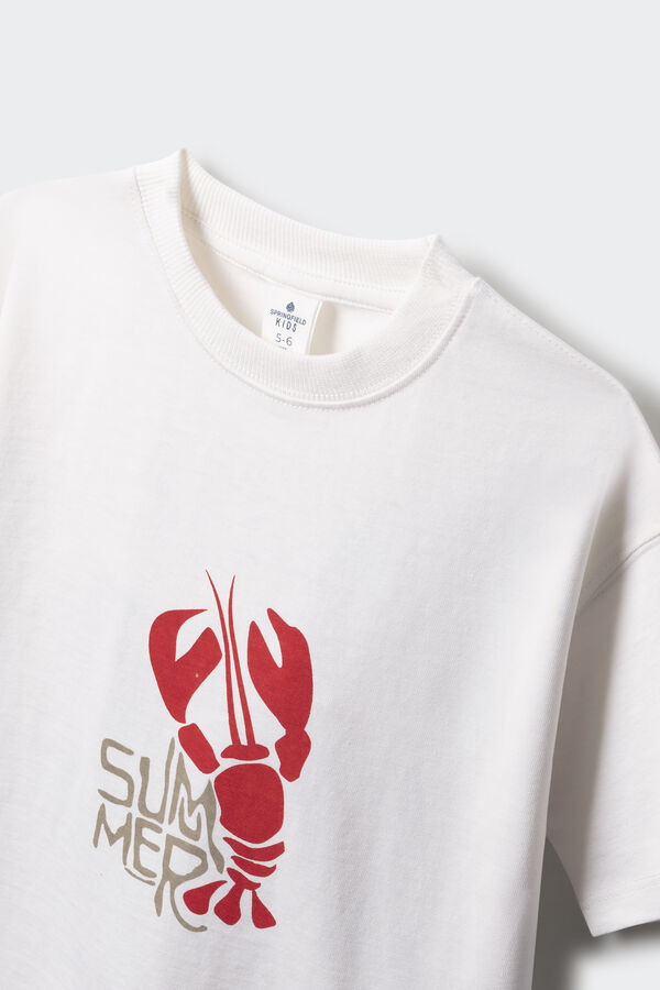Springfield Kids Camiseta langosta ni&ntilde;o marfil