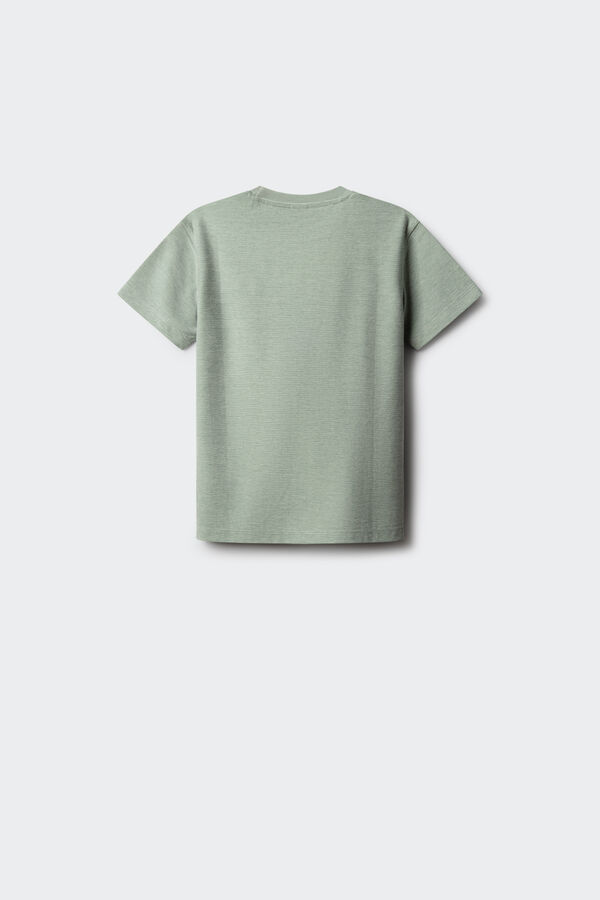 Springfield Kids T-shirt de manga curta em oxford para menino verde
