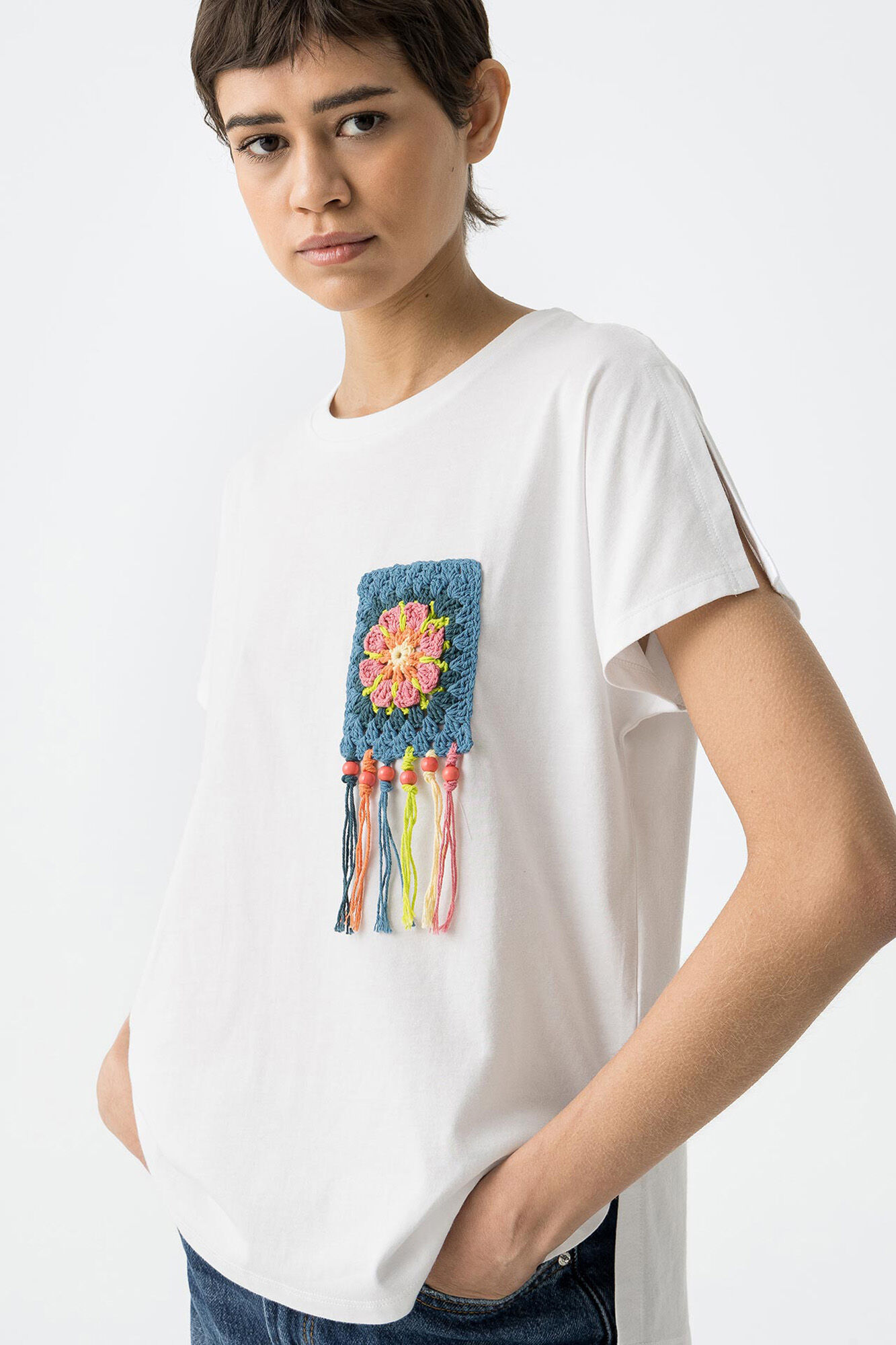 Tiffosi Camiseta con bolsillo de crochet