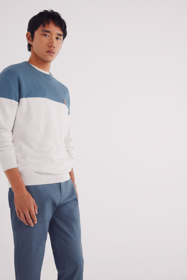 Springfield Pantal&oacute;n chino slim fit azul