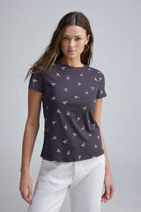 Springfield T-shirt estampada cinzento