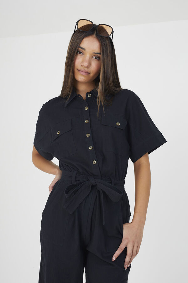 Brave Soul Mono largo de manga corta negro