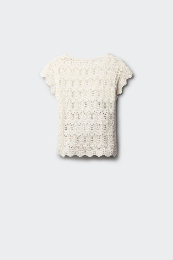 Springfield Kids Top para menina em crochet bege