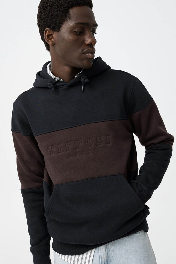 Tiffosi Moletom com capuz e bordado frontal azul