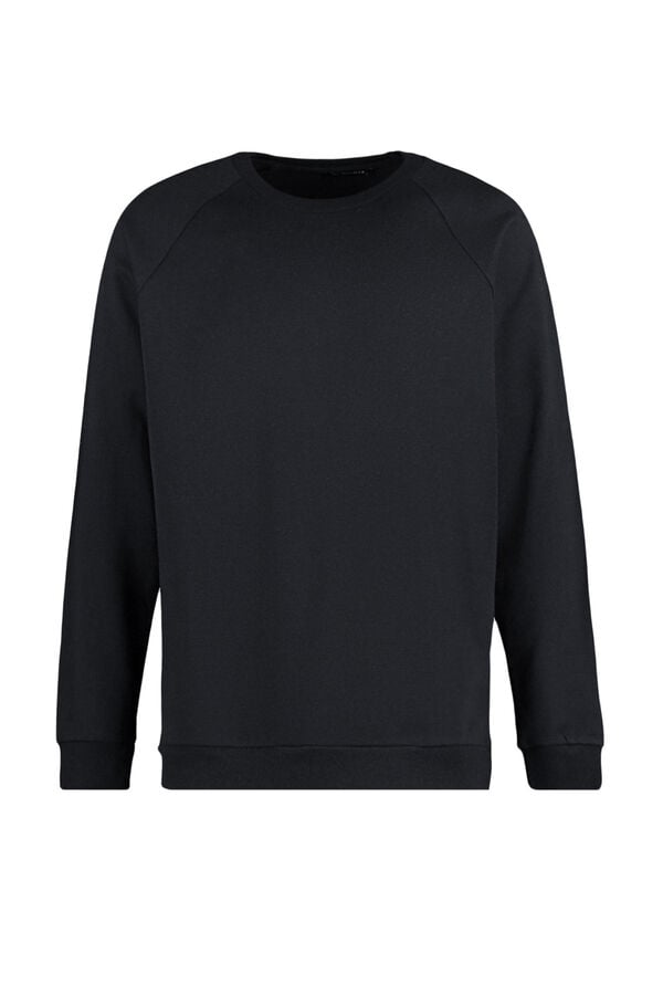 Trendyol Sweatshirt normal sem capuz  preto