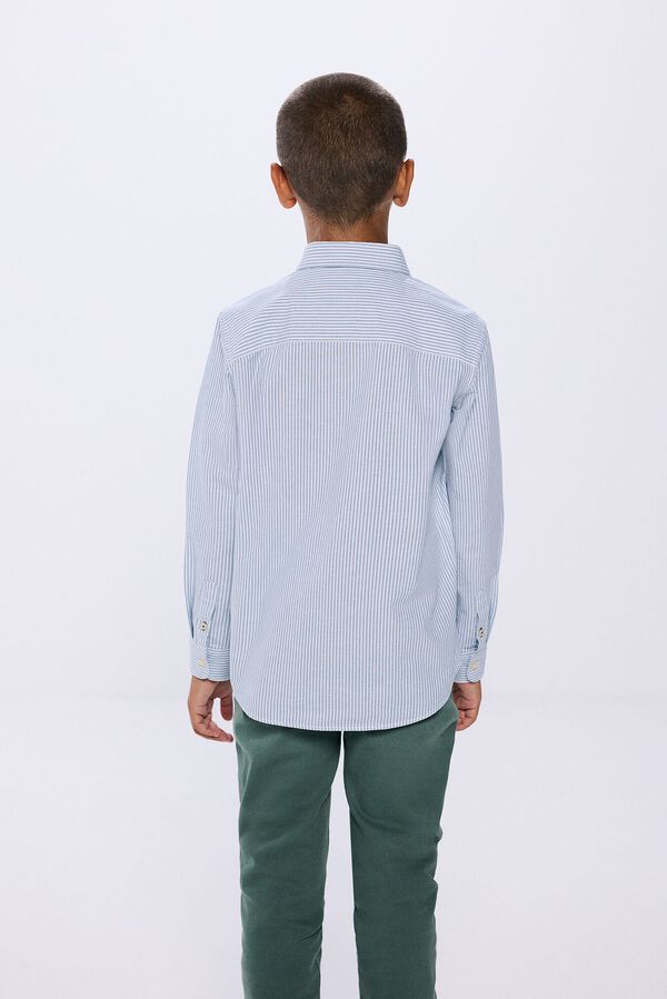 Springfield Kids Camisa pinpoint raya ni&ntilde;o azul