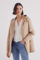 Springfield Parka capucha 2 en 1 beige