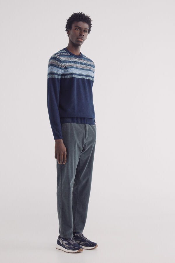 Springfield Jersey jacquard azul