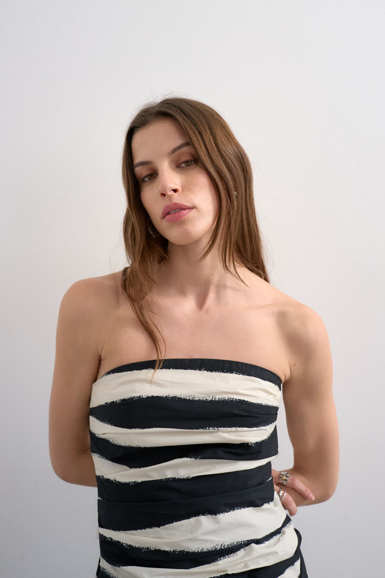 Topshop Vestido largo estampado