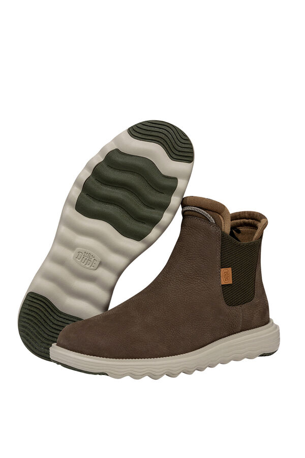 HEY DUDE BRANSON BOOT CRAFT LEATHER - OLIVE kaki