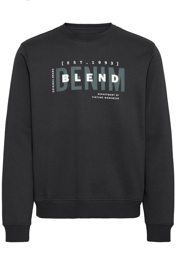 Blend Sweatshirt gola redonda preto