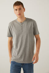Springfield T-shirt decote padeiro cinza