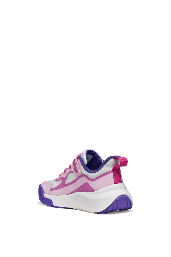 Geox T&ecirc;nis com efeito de pele rosa