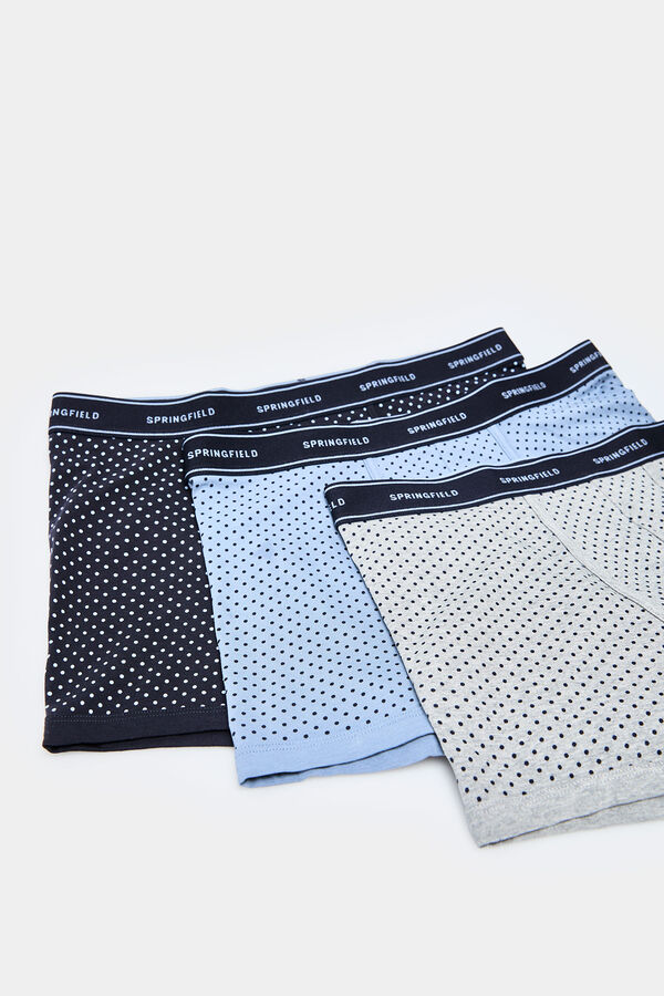 Springfield Pack 3 boxers dots azul