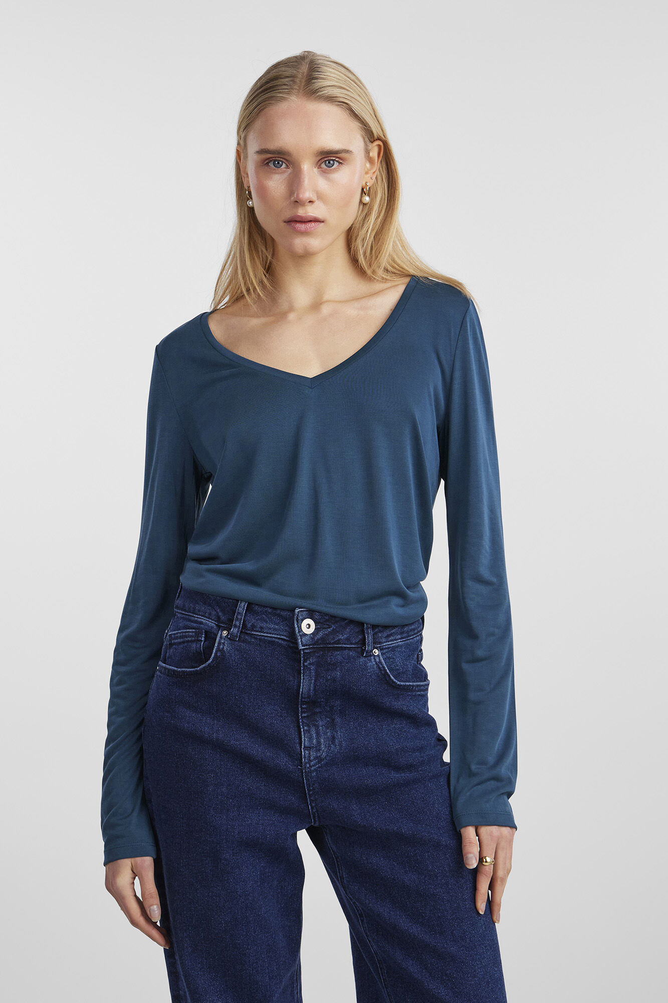 Pieces Camiseta de modal de manga larga