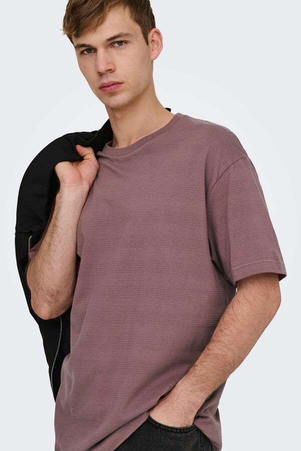 Only & Sons T-shirt de manga curta rosa