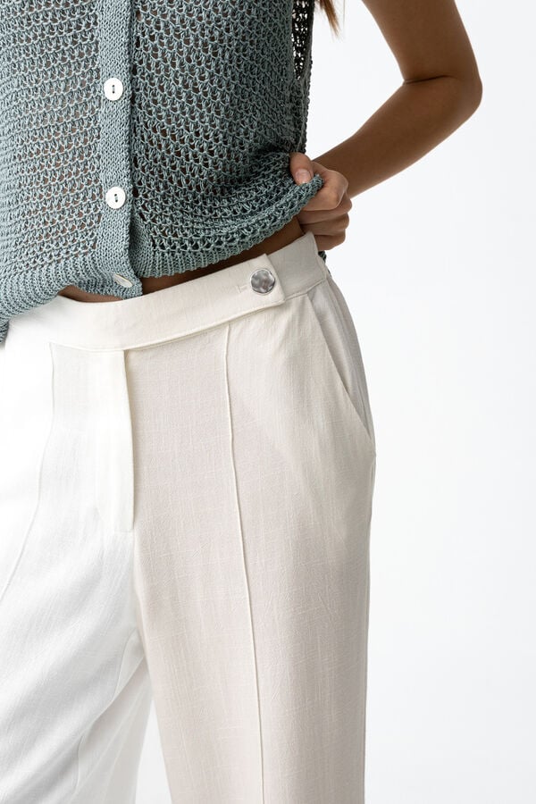 Tiffosi Pantal&oacute;n culotte ancho blanco