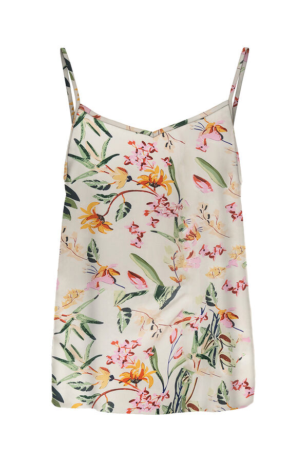 JDY Camiseta tirantes estampada blanco