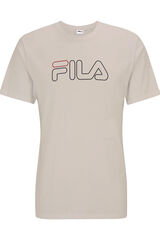 Fila Camiseta masculina de manga curta com gola redonda cru